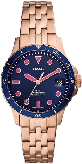 Fossil 10 atm online blue